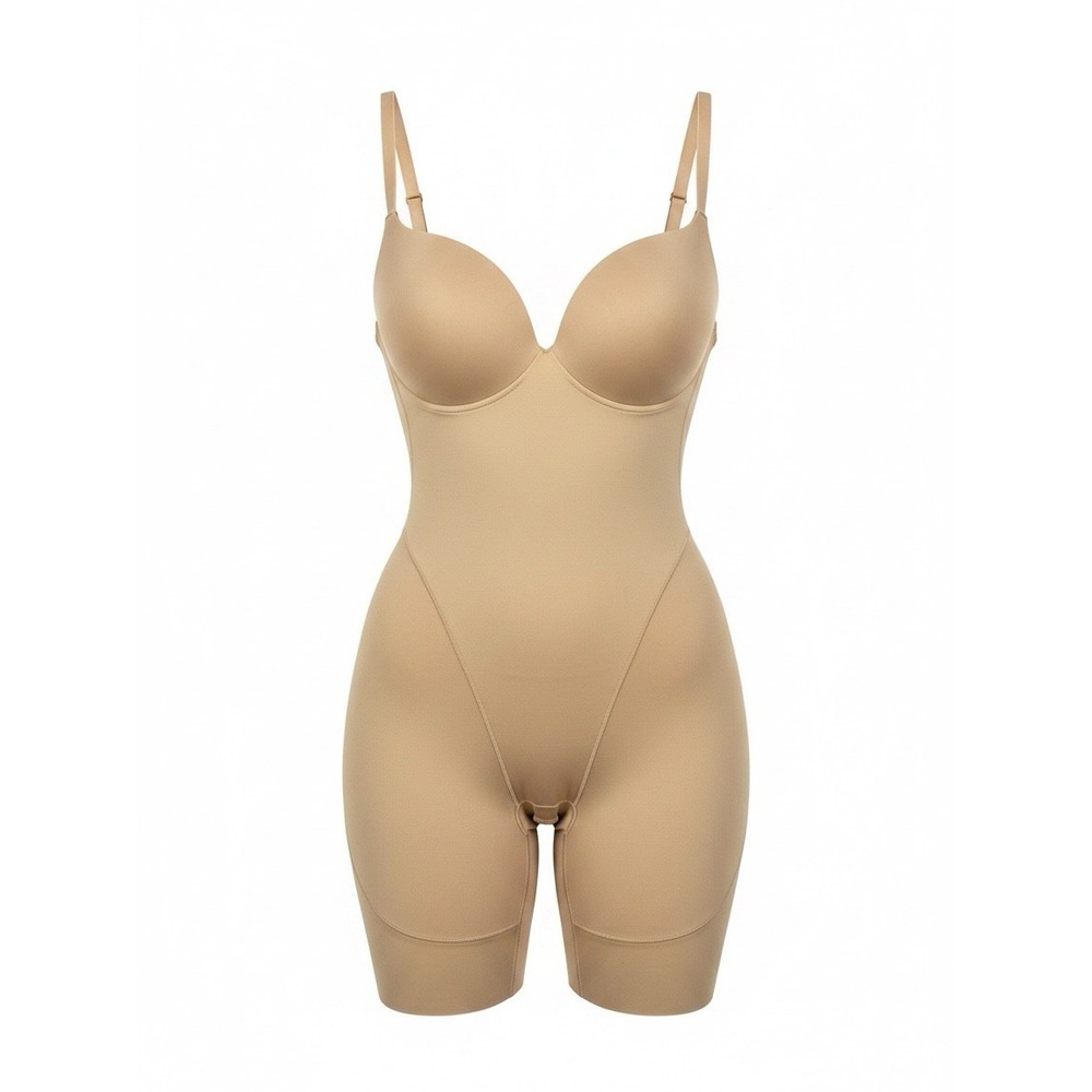 Skims Ultimate Body Padded Butt Enhancing Sienna Mid Thigh Bodysuit Size S